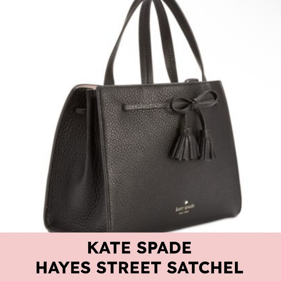 kate spade Handbags - Kate Spade Pebbled Leather Hayes Street Isobel Satchel Black Small Bag